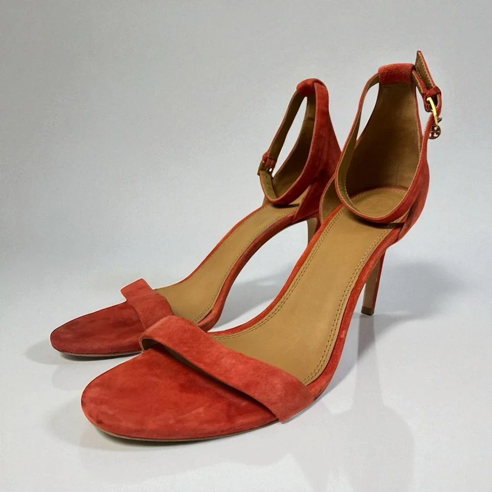 Tory Burch Classic Ankle Strap‎ Lancaster Suede Sandal Size 11